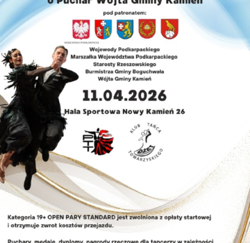 Ogólnopolski Turniej Tańca Towarzyskiego „Dżet 2026“ o Puchar Wójta Gminy Kamień